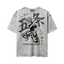Jujutsu Kaisen 'Gojo' MD3 Oversized Washed Tee - Light Gray