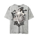 Bleach 'White Ichigo' MD1 Oversized Washed Tee - Light Gray