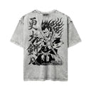 Bleach 'Kenpachi' MD5 Oversized Washed Tee - Light Gray