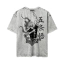 Jujutsu Kaisen 'Gojo' MD4 Oversized Washed Tee - Light Gray