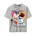 Bleach 'Bazz' MD2 Oversized Washed Tee - Light Gray