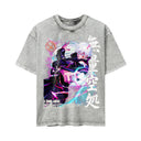 Jujutsu Kaisen 'Gojo' MD7 Oversized Washed Tee - Light Gray