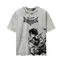 Baki 'Baki Hanma' MD3 Oversized Washed Tee - Light Gray
