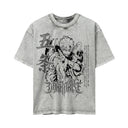 Jujutsu Kaisen 'Gojo' MD8 Oversized Washed Tee - Light Gray