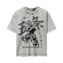 Jujutsu Kaisen 'Gojo' MD3 Oversized Washed Tee - Light Gray