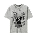 Jujutsu Kaisen 'Gojo' MD4 Oversized Washed Tee - Light Gray