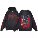 Berserk Guts The Black Swordsman Vintage Washed Hoodie