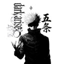 Jujutsu Kaisen 'Gojo' MD5 Oversized Washed Tee - Light Gray