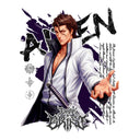 Bleach 'Aizen' MD2 Oversized Washed Tee - Light Gray