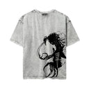 Solo Leveling 'Beru' MD2 Oversized Washed Tee - Light Gray