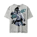 Bleach 'Ulquiorra Cifer' MD4 Oversized Washed Tee - Light Gray