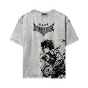 Baki 'Baki  Hanma' MD3 Oversized Washed Tee - Light Gray