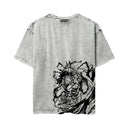 My Hero Academia 'Deku' MD4 Oversized Washed Tee - Light Gray