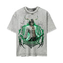 Bleach 'Ulquiorra Cifer' MD1 Oversized Washed Tee - Light Gray