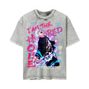 Jujutsu Kaisen 'Gojo' MD9 Oversized Washed Tee - Light Gray