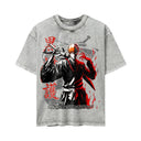 Bleach 'Ichigo' MD3 Oversized Washed Tee - Light Gray