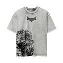 Demon Slayer 'Shinazugawa Sanemi' MD1 Oversized Washed Tee - Light Gray