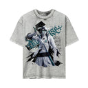 Bleach 'Ulquiorra Cifer' MD4 Oversized Washed Tee - Light Gray
