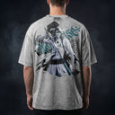 Bleach 'Ulquiorra Cifer' MD4 Oversized Washed Tee - Light Gray