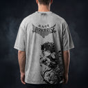 Baki 'Baki  Hanma' MD3 Oversized Washed Tee - Light Gray