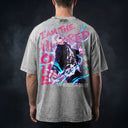 Jujutsu Kaisen 'Gojo' MD9 Oversized Washed Tee - Light Gray