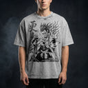 Bleach 'Kenpachi' MD5 Oversized Washed Tee - Light Gray