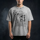 Jujutsu Kaisen 'Gojo' MD8 Oversized Washed Tee - Light Gray