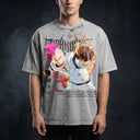 Bleach 'Bazz' MD2 Oversized Washed Tee - Light Gray