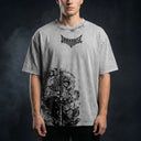 Demon Slayer 'Shinazugawa Sanemi' MD1 Oversized Washed Tee - Light Gray