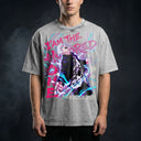 Jujutsu Kaisen 'Gojo' MD9 Oversized Washed Tee - Light Gray