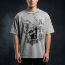 Jujutsu Kaisen 'Gojo' MD4 Oversized Washed Tee - Light Gray