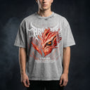 Bleach 'Ichigo' MD4 Oversized Washed Tee - Light Gray