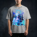 Jujutsu Kaisen 'Gojo' MD6 Oversized Washed Tee - Light Gray