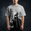 Jujutsu Kaisen 'Gojo' MD5 Oversized Washed Tee - Light Gray