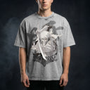 Bleach 'White Ichigo' MD1 Oversized Washed Tee - Light Gray