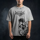 Baki 'Baki  Hanma' MD3 Oversized Washed Tee - Light Gray