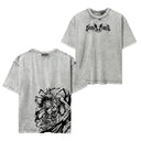 My Hero Academia 'Deku' MD4 Oversized Washed Tee - Light Gray