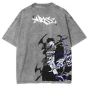 Solo Leveling Sung Jinwoo Shadow Monarch Vintage Washed T-Shirt