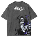 Solo Leveling Sung Jinwoo Shadow Monarch Vintage Washed T-Shirt