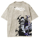 Solo Leveling Sung Jinwoo Shadow Monarch Vintage Washed T-Shirt