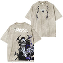 Solo Leveling Sung Jinwoo Shadow Monarch Vintage Washed T-Shirt